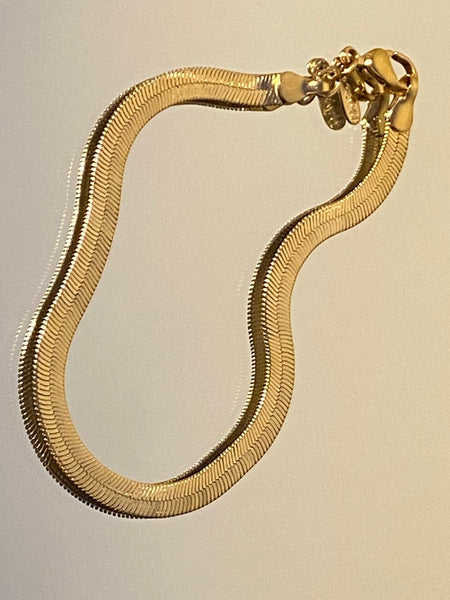 NAPIER 1970-1980 Snake Chain Gold Plated Bracelet
